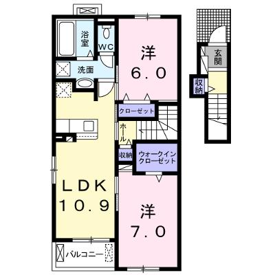 カルミア　Ⅱ 203【管理NO：1-025444502-02030】 ★家具家電は申し込み後に搬入します★の物件画像