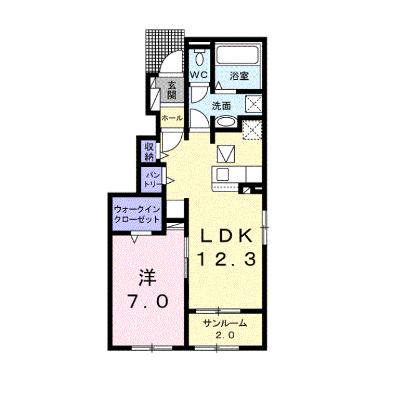 カルミア　Ⅰ 101【管理NO：1-025444501-01010】 ★家具家電は申し込み後に搬入しますの物件画像