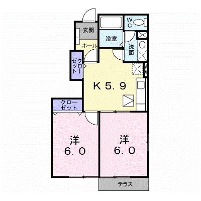 エヴァーグリーン吉富Ｂ 101【管理NO：1-011916102-01010】 ★家具家電は申し込み後に搬入します 2026年07月下旬入居可能の物件画像