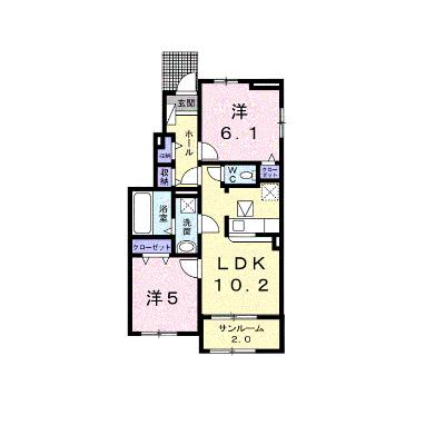 プリュレ 101【管理NO：1-024600601-01010】 ★家具家電は申し込み後に搬入しますの物件画像