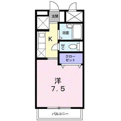 ＢＬＵＥ　ＳＫＹ　鴻川 206【管理NO：1-007951801-02050】 ★家具家電は申し込み後に搬入しますの物件画像