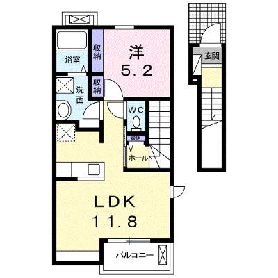エレガンテカーサ 201【管理NO：1-022233301-02010】 ★家具家電は申し込み後に搬入します★の物件画像