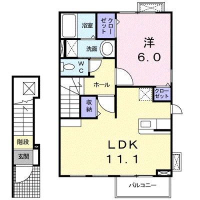 エレガント　Ｃ 203【管理NO：1-017718601-02030】 ★家具家電は申し込み後に搬入しますの物件画像