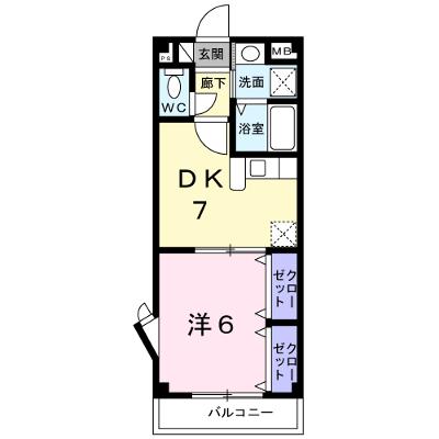 ポポラ－レＫ 206【管理NO：1-012621401-02060】 ★家具家電は申し込み後に搬入しますの物件画像