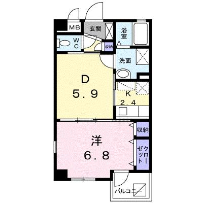 高松マナーハウス 102【管理NO：1-012493801-01020】 ★家具家電は申し込み後に搬入します★の物件画像