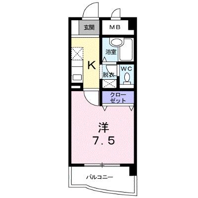 Ｃｉｔｙ　Ｌｉｆｅ　ＫＡＫＵ 406【管理NO：1-007420701-04050】 ★家具家電は申し込み後に搬入しますの物件画像
