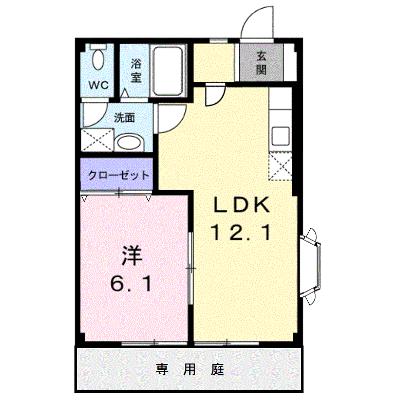 ＬＡＲＧＥ，ＧＡＴＥ輝・Ｂ 101【管理NO：1-007410002-01010】 ★家具家電は申し込み後に搬入しますの物件画像