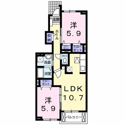 ベルヴィラージュ　Ⅲ 102【管理NO：1-020416803-01020】 ★家具家電は申し込み後に搬入します★ ★2026年08月下旬入居可能★の物件画像
