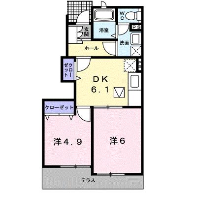 めぞん佐野Ｂ 102【管理NO：1-012649602-01020】 ★家具家電は申し込み後に搬入します★ ★2026年10月中旬入居可能★の物件画像