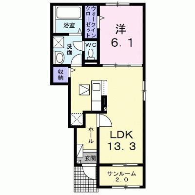 フルール山鹿　Ⅰ 106【管理NO：1-026852001-01050】 ★家具家電は申し込み後に搬入しますの物件画像