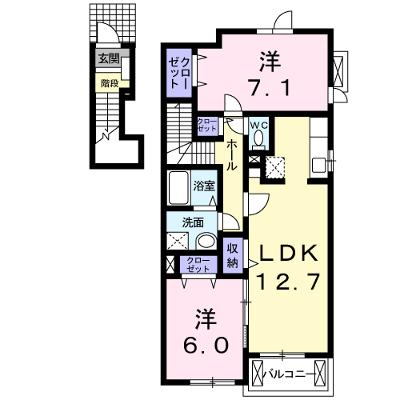 Ｖｅｎｔ　ＶｅｒｔⅢ 201【管理NO：1-017380501-02010】 ★家具家電は申し込み後に搬入します★の物件画像