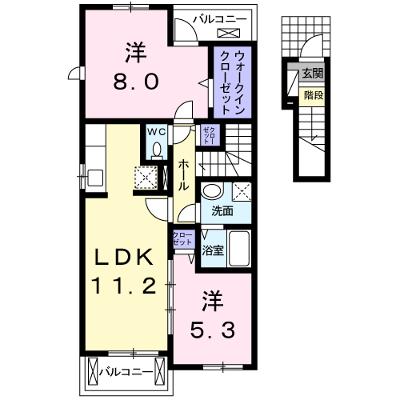 レインボーヒルⅡ 206【管理NO：1-016128002-02050】 ★家具家電は申し込み後に搬入しますの物件画像
