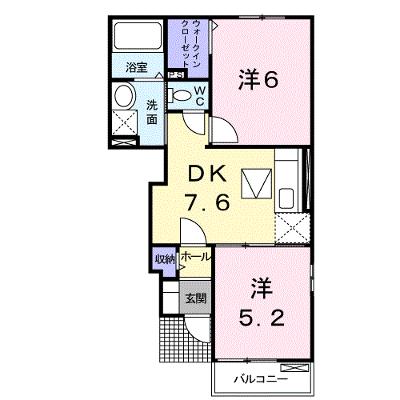 メゾン・ド・ジェルメＢ 102【管理NO：1-014778102-01020】 ★家具家電は申し込み後に搬入します★の物件画像