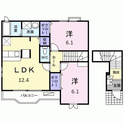 プラシード　Ｂ 201【管理NO：1-014719702-02010】 ★家具家電は申し込み後に搬入しますの物件画像