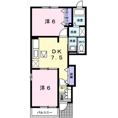 エスポワールⅡ 101【管理NO：1-012332802-01010】 ★家具家電は申し込み後に搬入します★の物件画像