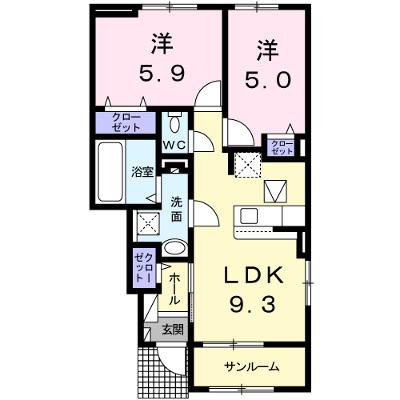 カームリー荒尾 103【管理NO：1-025341701-01030】 ★家具家電は申し込み後に搬入しますの物件画像