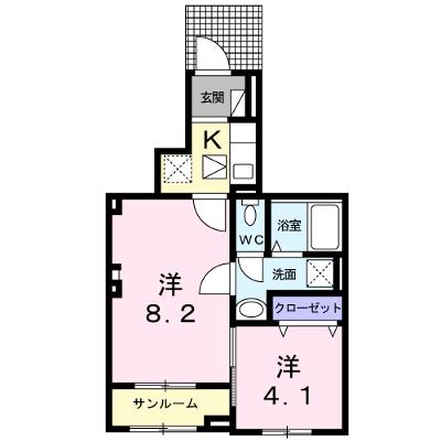 ルフィーネ 102【管理NO：1-024467801-01020】 ★家具家電は申し込み後に搬入しますの物件画像