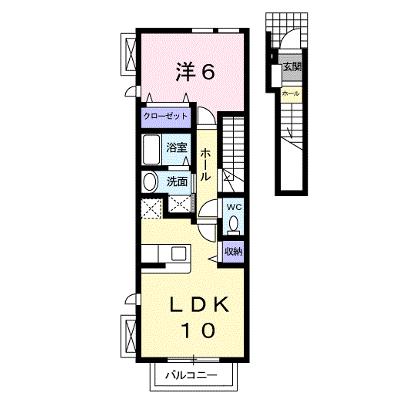 プロムナードⅠ 203【管理NO：1-015480001-02030】 ★家具家電は申し込み後に搬入します★の物件画像