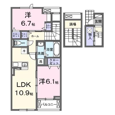 ＣＲＥＣＩＲ 302【管理NO：1-028182901-03020】 ★家具家電は申し込み後に搬入します★の物件画像