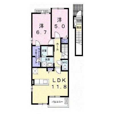 ベルアンジュ 202【管理NO：1-020718801-02020】 ★家具家電は申し込み後に搬入します★の物件画像