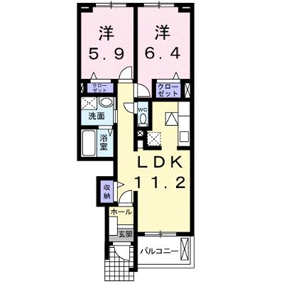 プラシード江津Ｂ 102【管理NO：1-017467602-01020】 ★家具家電は申し込み後に搬入します★の物件画像