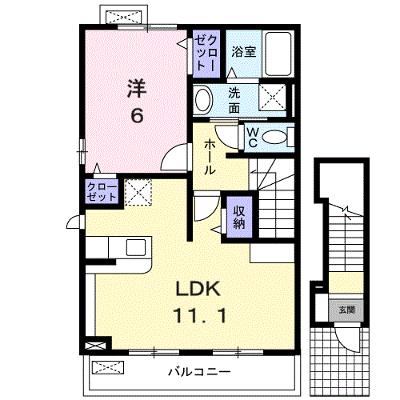 エスポアールＡ 201【管理NO：1-017149001-02010】 ★家具家電は申し込み後に搬入しますの物件画像