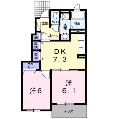 パストラル　レジデンス　Ａ 102【管理NO：1-016268201-01020】 ★家具家電は申し込み後に搬入しますの物件画像