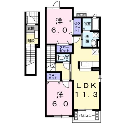 ブリーゼＢ 201【管理NO：1-014419902-02010】 ★家具家電は申し込み後に搬入します★の物件画像