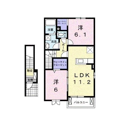 クレセールＢ 205【管理NO：1-018118602-02040】 ★家具家電は申し込み後に搬入しますの物件画像