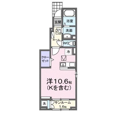 ソルブリッサ　Ⅱ 101【管理NO：1-027530301-01010】 ★家具家電は申し込み後に搬入します★の物件画像