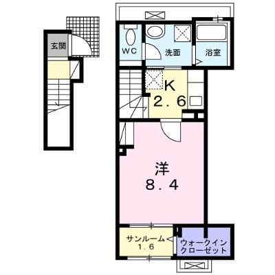 ベル　アルカン　シエル 202【管理NO：1-027061801-02020】 ★家具家電は申し込み後に搬入します★の物件画像