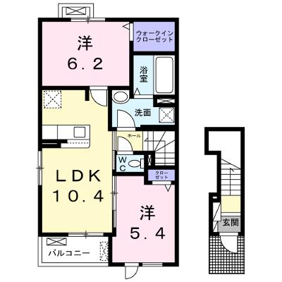 ラヴィエールⅡ　Ｂ 201【管理NO：1-026980002-02010】 ★家具家電は申し込み後に搬入しますの物件画像