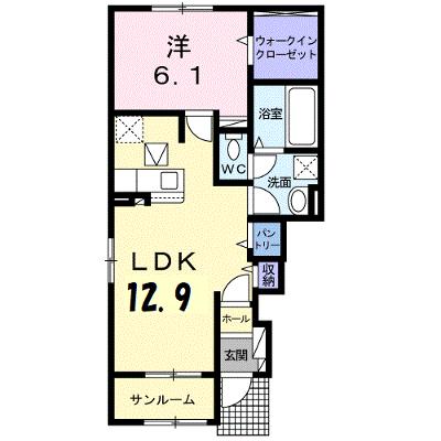 フェイバー　フォレスト　Ⅰ 101【管理NO：1-026074301-01010】 ★家具家電は申し込み後に搬入します★の物件画像