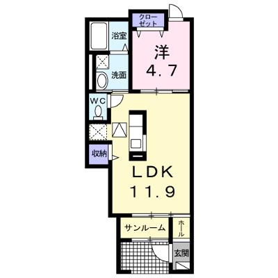 アルバ 104【管理NO：1-019419701-01040】 ★家具家電は申し込み後に搬入します 2026年08月上旬入居可能の物件画像