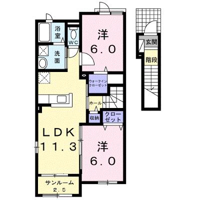 フォレスト　リバー　Ⅱ 202【管理NO：1-023284302-02020】 ★家具家電は申し込み後に搬入しますの物件画像