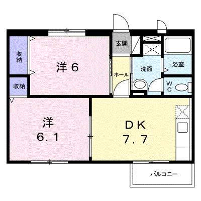 プリエ－ルハイツ　Ｂ 203【管理NO：1-007269001-02030】 ★家具家電は申し込み後に搬入します★の物件画像