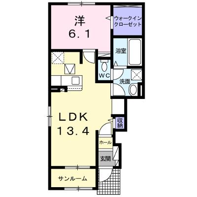 ドゥウェル　メヌエット　Ⅰ 101【管理NO：1-024798801-01010】 ★家具家電は申し込み後に搬入しますの物件画像