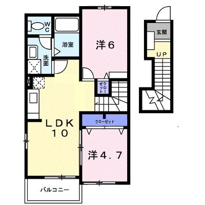 ヌーベル・オーブＡ 204【管理NO：1-012848601-02040】 ★家具家電は申し込み後に搬入します★の物件画像