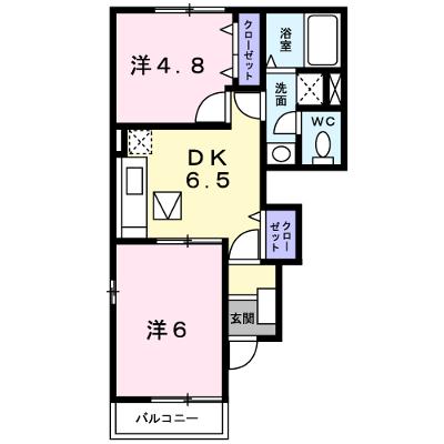 ヴィラ　ルミエ－ルＢ 101【管理NO：1-012489202-01010】 ★家具家電は申し込み後に搬入します★の物件画像