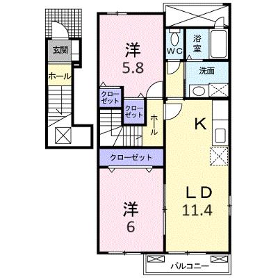 メゾン・ヴィオラ　Ａ棟 201【管理NO：1-015750401-02010】 ★家具家電は申し込み後に搬入します★の物件画像