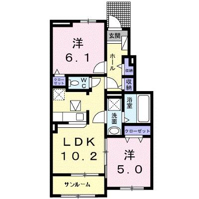 さつまⅠ 102【管理NO：1-024874201-01020】 ★家具家電は申し込み後に搬入します 2026年07月中旬入居可能の物件画像