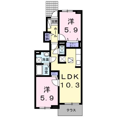 メゾンド・髙橋Ⅱ 102【管理NO：1-019733501-01020】 ★家具家電は申し込み後に搬入します 2026年08月上旬入居可能の物件画像