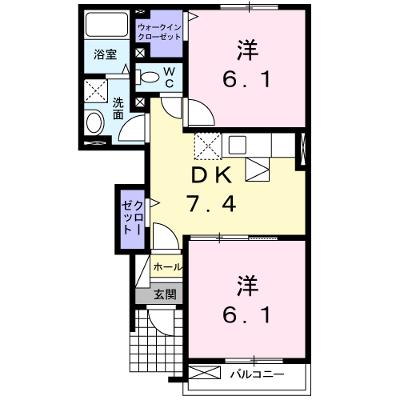 ウエストインＢ 102【管理NO：1-016089602-01020】 ★家具家電は申し込み後に搬入しますの物件画像