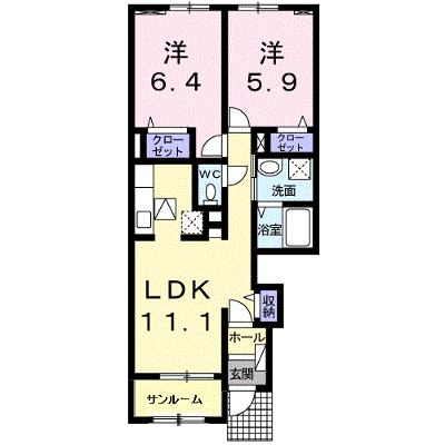 プラシード串木野Ⅱ 103【管理NO：1-022879501-01030】 ★家具家電は申し込み後に搬入しますの物件画像