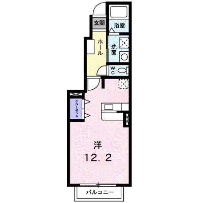 エレガンソーレⅡ 102【管理NO：1-017112602-01020】 ★家具家電は申し込み後に搬入しますの物件画像