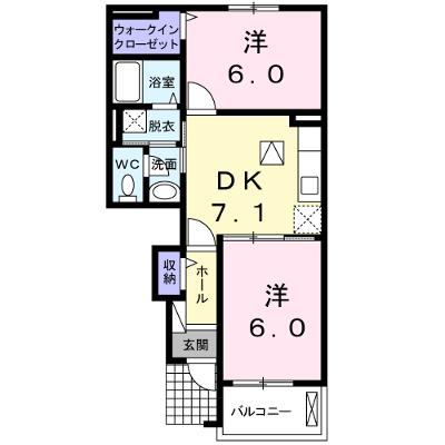 プロムナードⅦ 104【管理NO：1-017095701-01040】 ★家具家電は申し込み後に搬入します★の物件画像