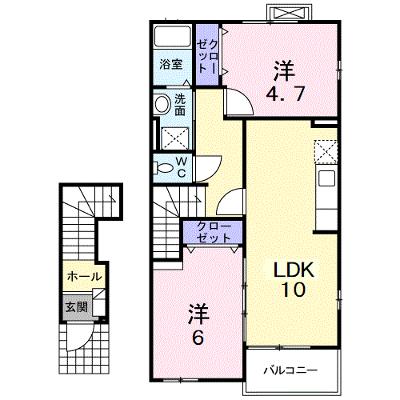コリ－ヌ華Ⅰ 202【管理NO：1-012976701-02020】 ★家具家電は申し込み後に搬入しますの物件画像