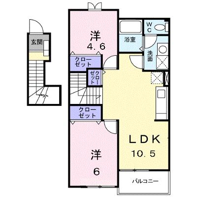 クレスト－ルｆⅡ 201【管理NO：1-012376901-02010】 ★家具家電は申し込み後に搬入しますの物件画像