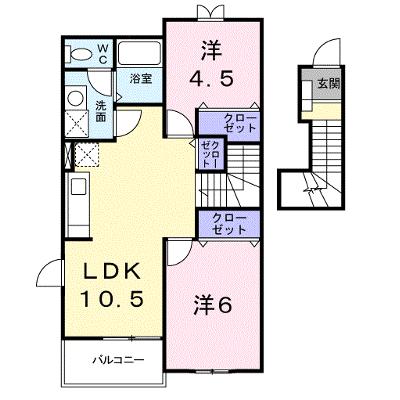 クレスト－ルＦ 203【管理NO：1-011828101-02030】 ★家具家電は申し込み後に搬入しますの物件画像
