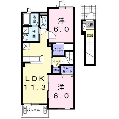 ベル・ブローテ 203【管理NO：1-020761801-02030】 ★家具家電は申し込み後に搬入します★の物件画像